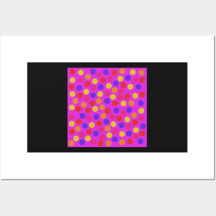 pop art polka dots pattern Posters and Art